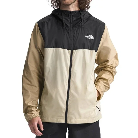 The North Face Cyclone Hooded Jacket Mens L Black Beige Windbreaker Outdoor - Picture 2 of 16